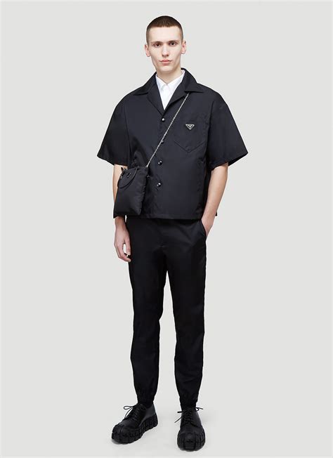 prada short sleeve jacket|prada men's short sleeve shirts.